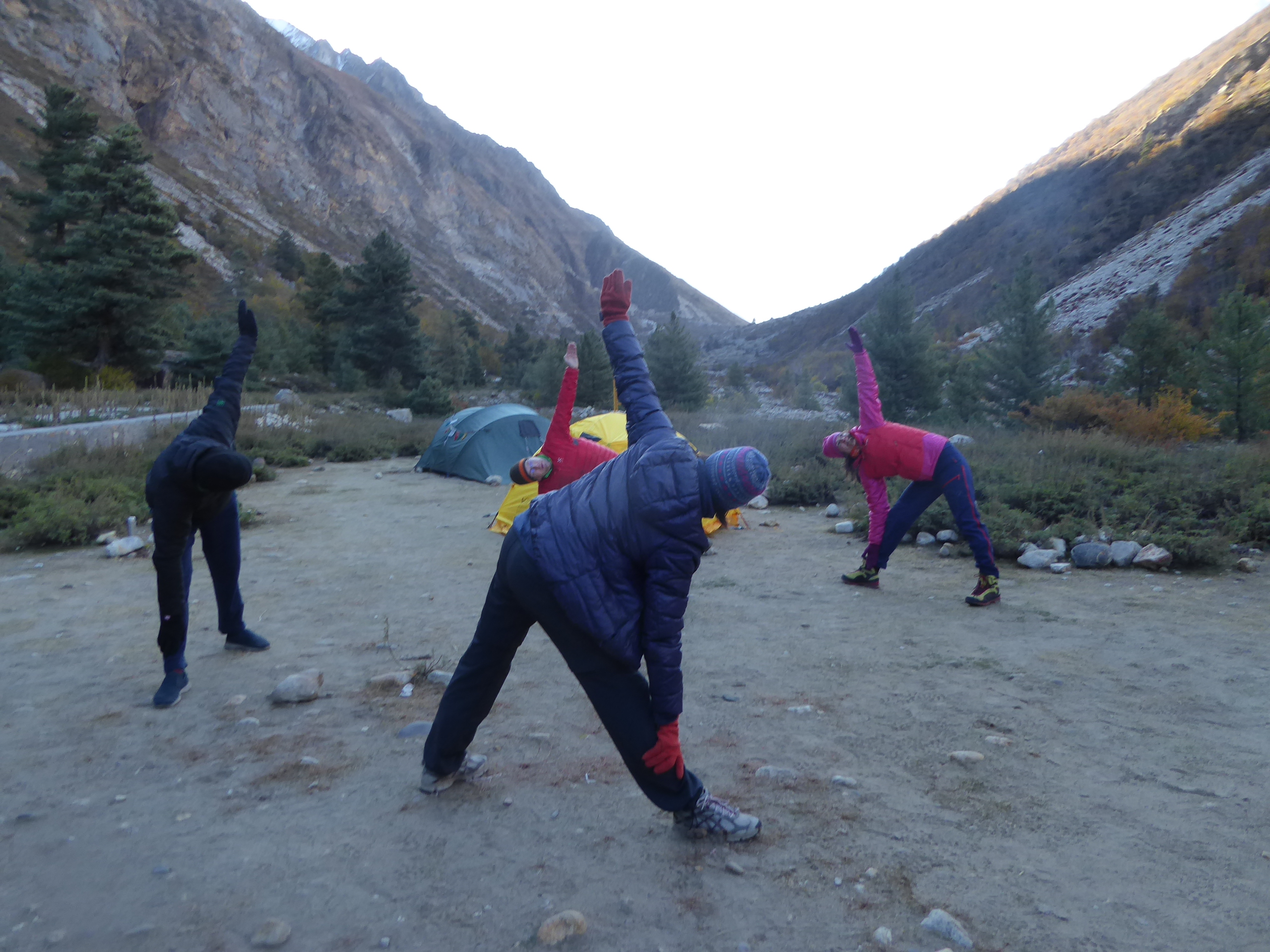 Yoga During Trek - Ibex Expeditions